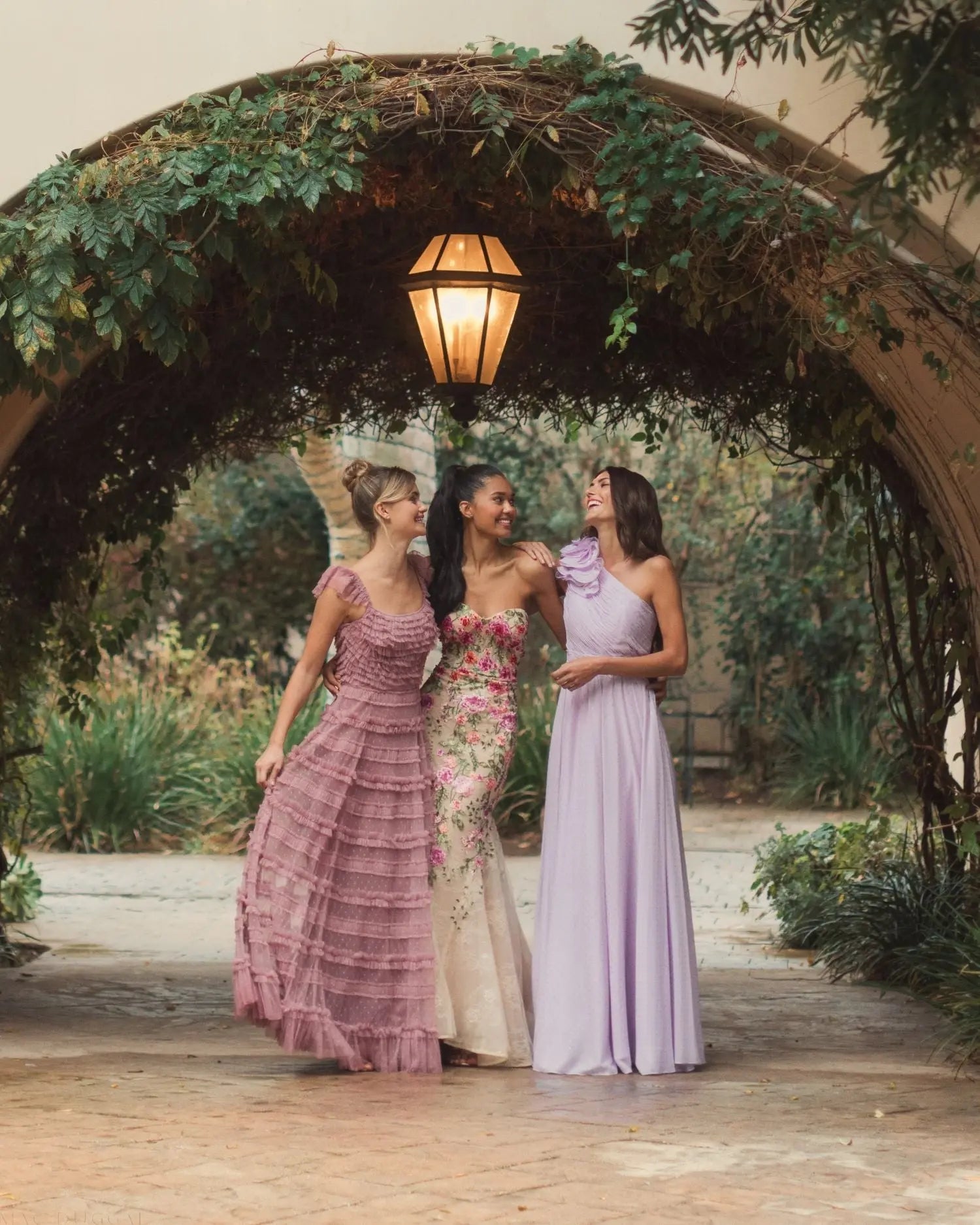 Pink Tiered Ruffle Cap Sleeve Gown